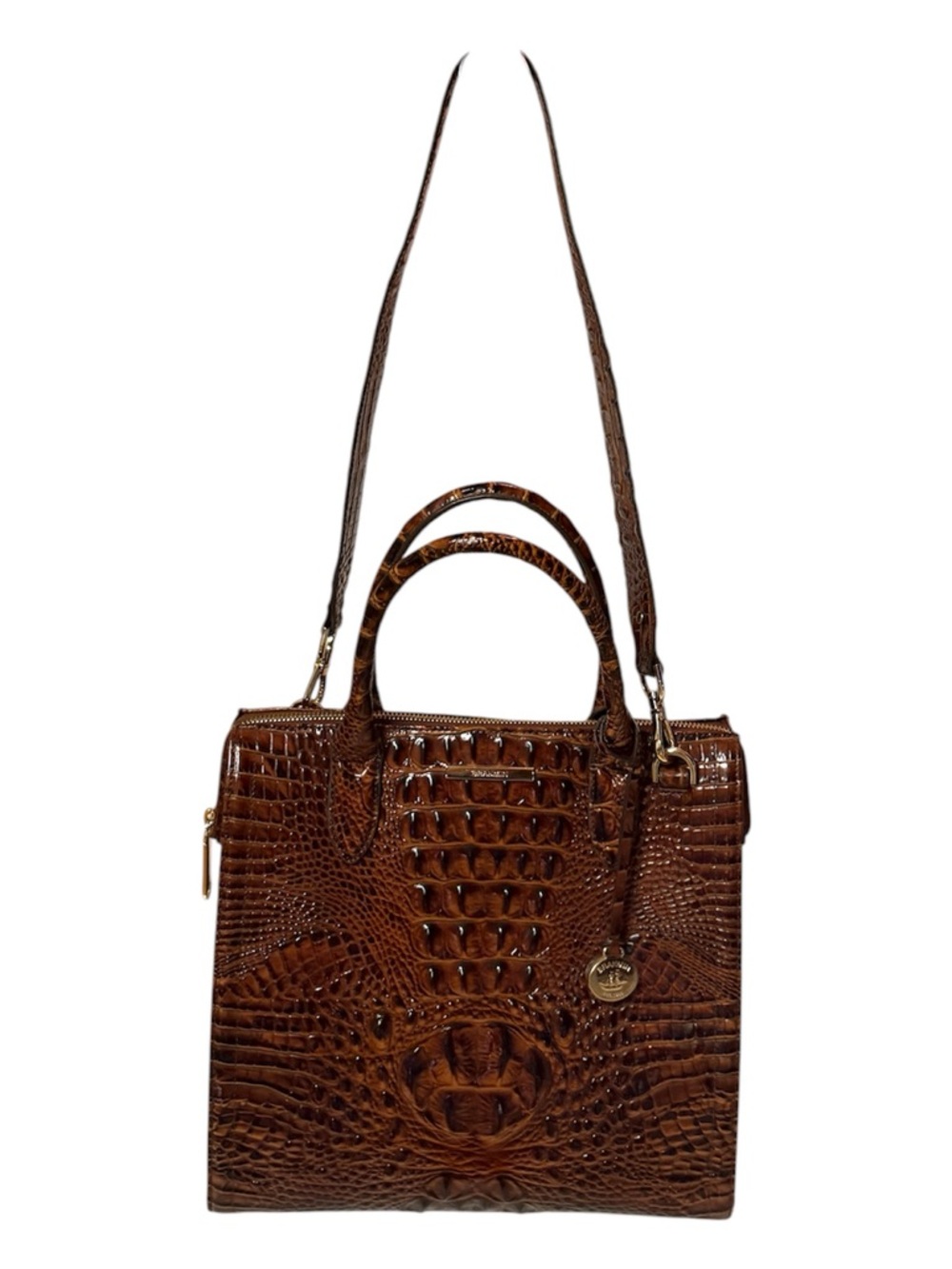 Brahmin Caroline Satchel in Pecan Melbourne Leather - Picture 3 of 12